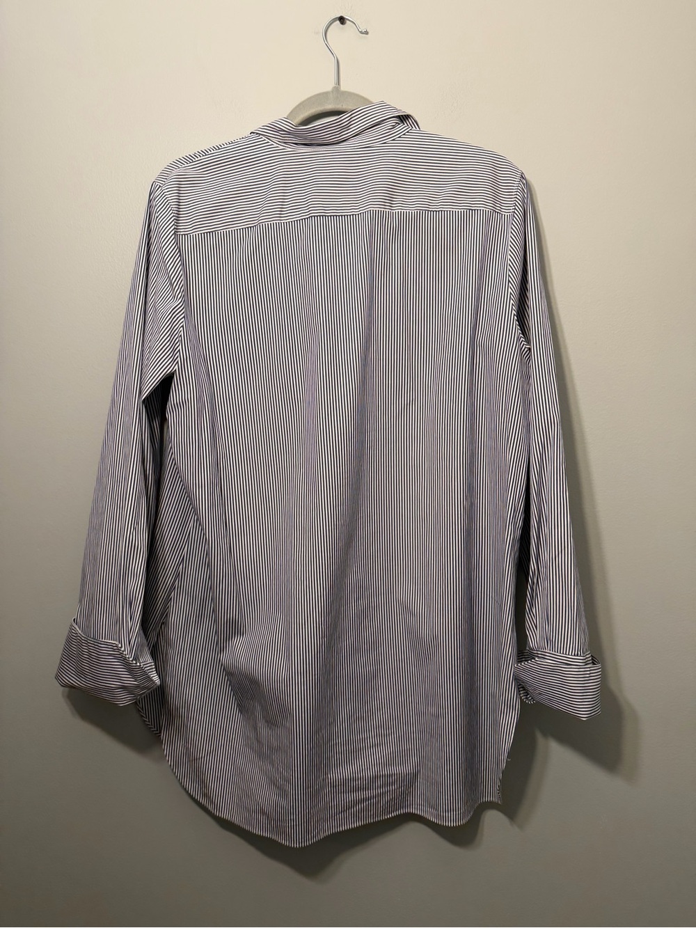 J. Crew Navy and White Striped Button-Down Tunic - Picture 8 of 8
